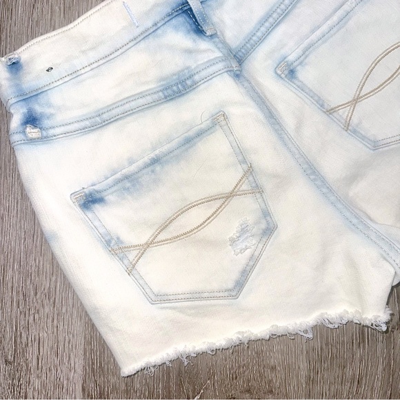 Abercrombie High Rise Distressed Stretch Cut Off  Shorts - Picture 6 of 8
